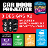 Car Door Light Projector with Assorted Designs - 6 Pieces Per Retail Ready Display 23694