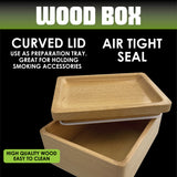 Wood Storage Box with Tray Lid - 6 Pieces Per Retail Ready Display 23747