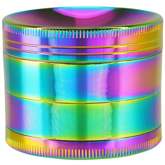 Metal 4 Piece Rainbow Grinder with Magnetic Closure - 6 Pieces Per Retail Ready Display 24839 SMOKEZILLA
