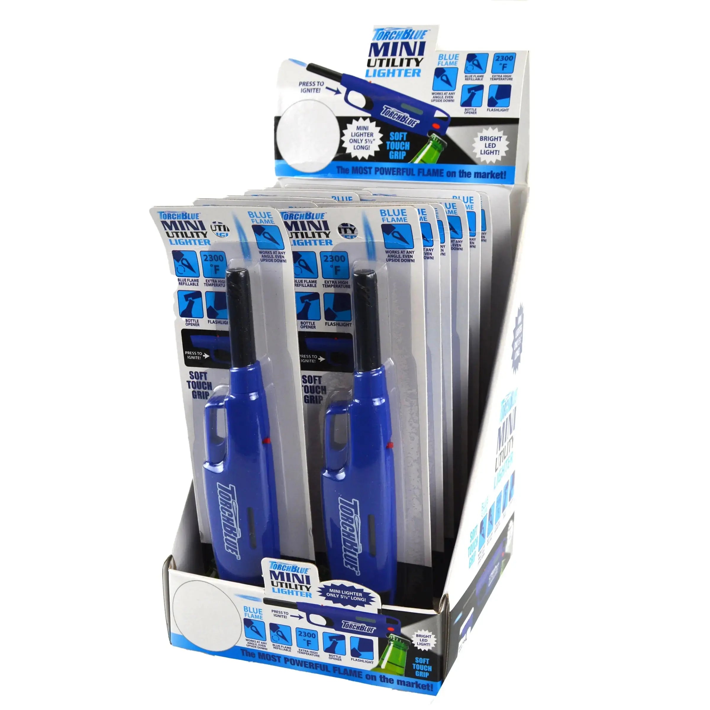 Torch Tower 2 - 3 Tier Countertop Assortment - 62 Pieces Per Retail Ready Display 88675 TORCH BLUE