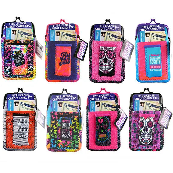 Neoprene Cigarette Pouch with Pocket - 8 Pieces Per Retail Ready Display 26659 SMOKEZILLA