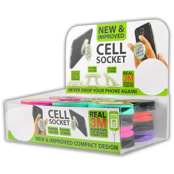 Cell Phone Socket Phone Holder - 24 Pieces Per Retail Ready Display 27805 GADGET GEAR