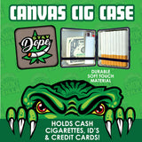 Canvas and Metal Cigarette Case with Hinge - 8 Pieces Per Retail Ready Display 30033