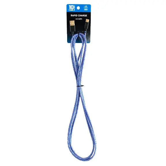 Charging Cable USB to USB-C 10FT 2 Amp - 18 Pieces Per Pack 40290 GADGET GEAR