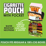 Neoprene Cigarette Pouch with Pocket - 6 Pieces Per Retail Ready Display 40312