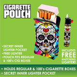rPET Cigarette Pouch with Bonus Lighter -  6 Pieces Per Retail Ready Display 40313