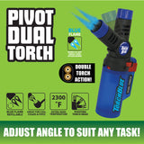 Pivot Head Dual Torch Lighter - 6 Pieces Per Retail Ready Display 41379