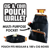 Leatherette Cigarette Pouch with Coin Wallet - 5 Pieces Per Retail Ready Display 41414
