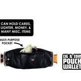 Leatherette Cigarette Pouch with Coin Wallet - 5 Pieces Per Retail Ready Display 41414