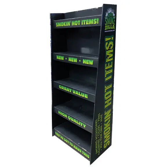 Merchandising Fixture - Corrugated Smokezilla 2 Piece Floor Display End Cap ONLY 972800 SMOKEZILLA
