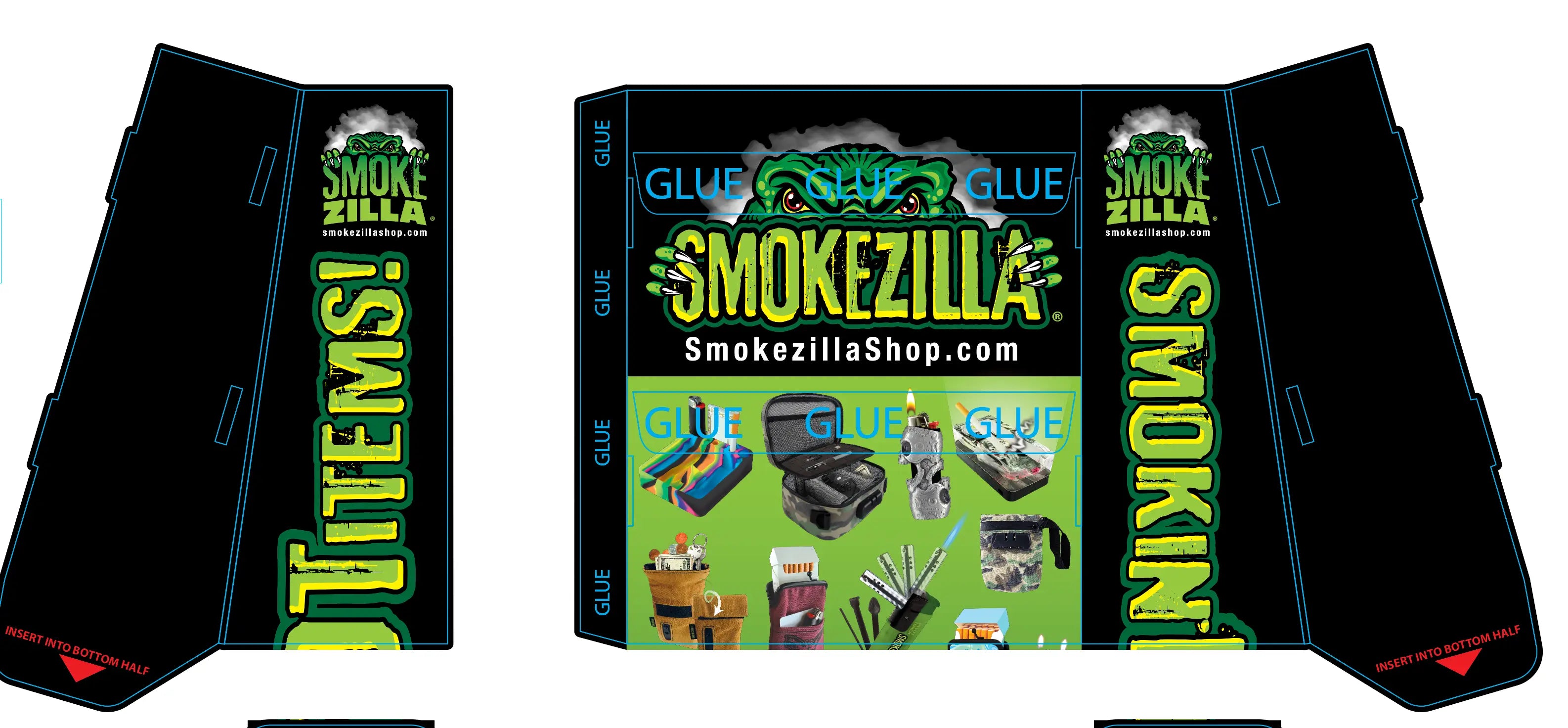 Merchandising Fixture - Corrugated Smokezilla Floor Display ONLY 974760 SMOKEZILLA