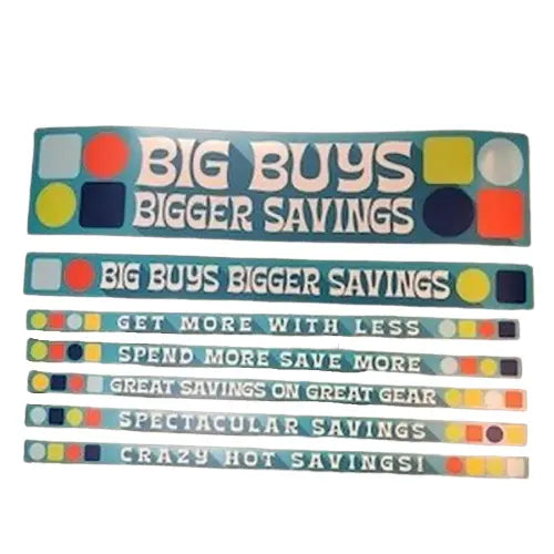 Merchandising Fixture - 3' Merchandising 7 Sign Set 975130 KIPP BROTHERS