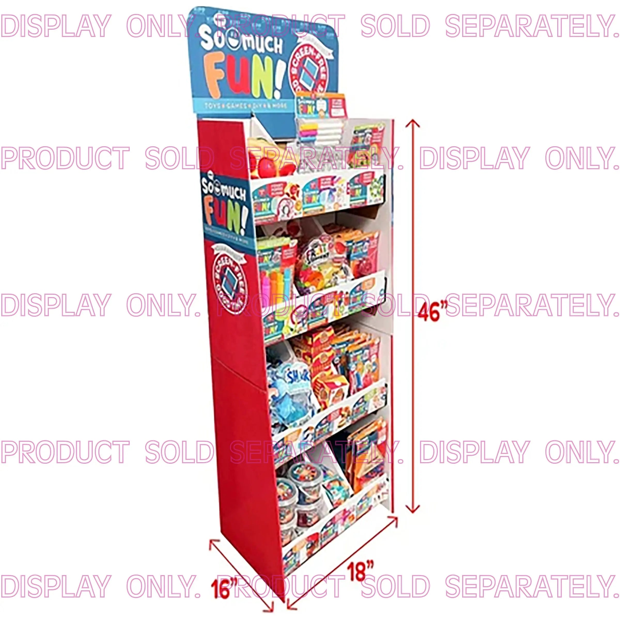 Merchandising Fixture - Corrugated So Much Fun Toy Bin Floor Display ONLY 975280 KIPP BROTHERS