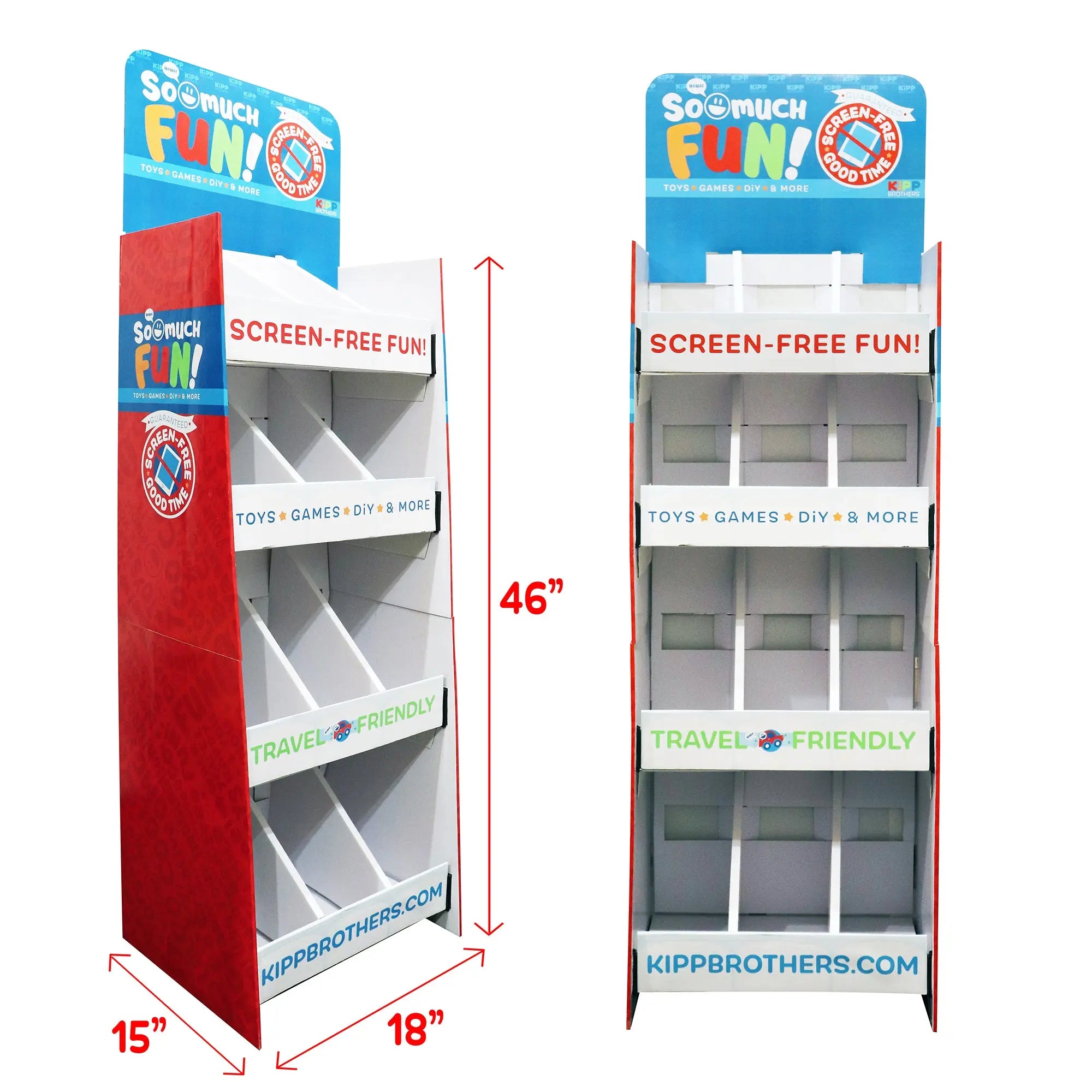 Merchandising Fixture - Corrugated So Much Fun Toy Bin Floor Display ONLY 975280 KIPP BROTHERS