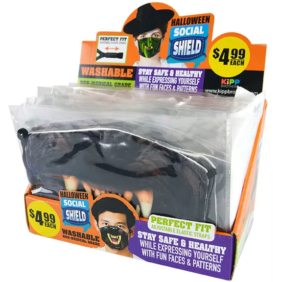 Halloween Printed Mask - 24 Pieces Per Retail Ready Display KP4175 KIPP BROTHERS