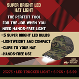Trucker Hat Ball Cap Assortment Floor Display - 72 Pieces Per Retail Ready Display 88404