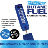 Pivot Head Dual Torch Lighter with Butane Refill Blister Pack - 12 Sets Per Pack 41535
