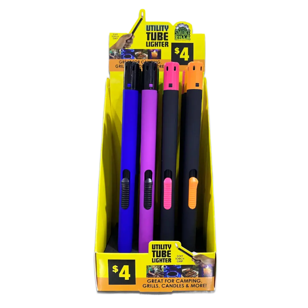 Thin Tube Utility Lighter - 12 Pieces Per Retail Ready Display 41557 SMOKEZILLA