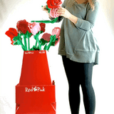 Valentine's Day Jumbo Plush Rose Floor Display - 12 Pieces Per Retail Ready Display 40342