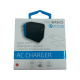 AC Wall Charger with Dual USB / USB-C Ports 20 Watts - 5 Pieces Per Pack 23172