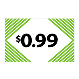 Merchandising Fixture- $0.99 Retail Tag 25 Per Pack 978300