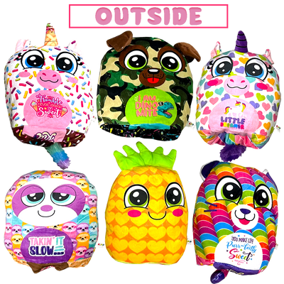 ITEM NUMBER 023578 REVERSIBLE FLUFFY STUFFY 6 PIECES PER PACK