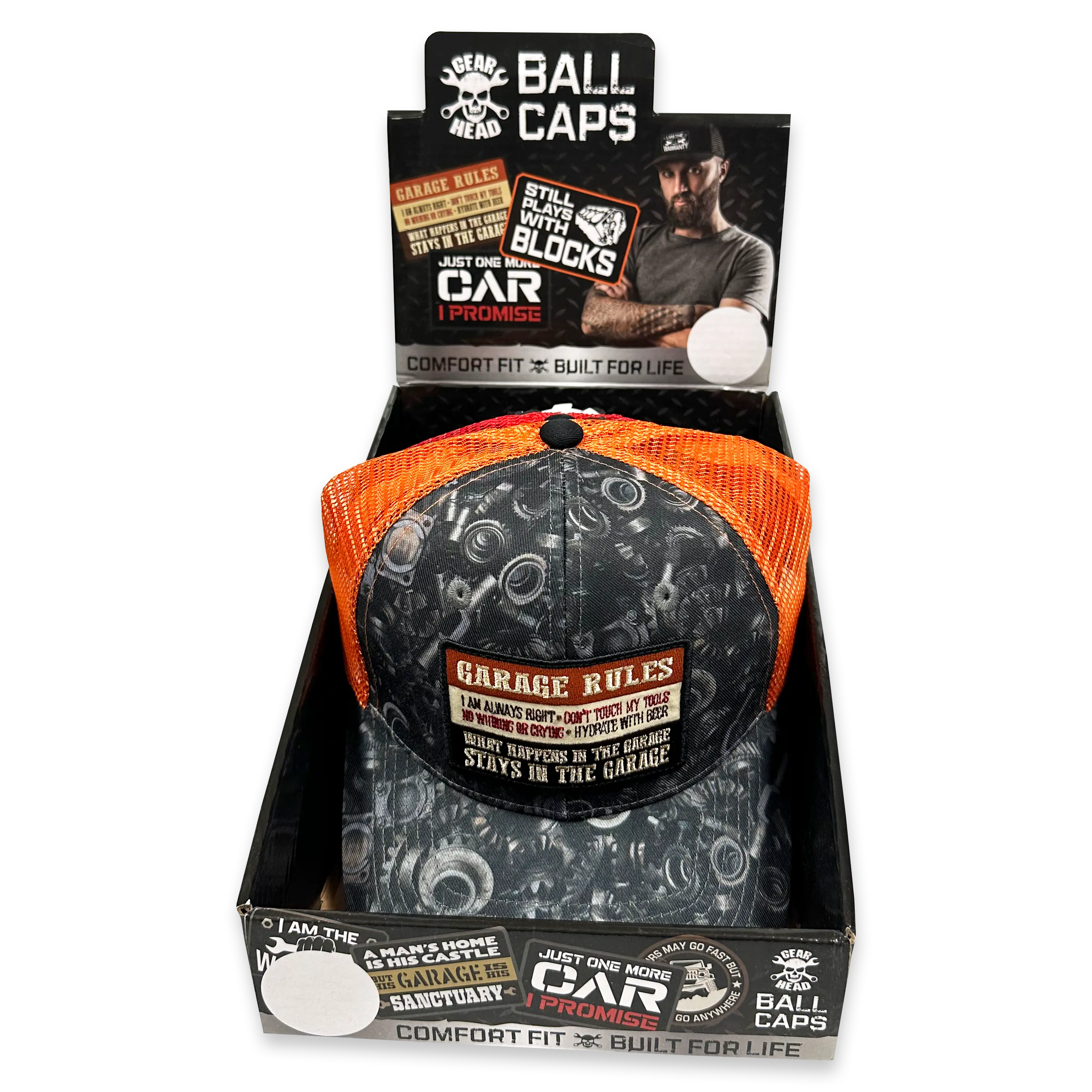 gear hats Mechanic Trucker Hat Gear Head Ball Caps