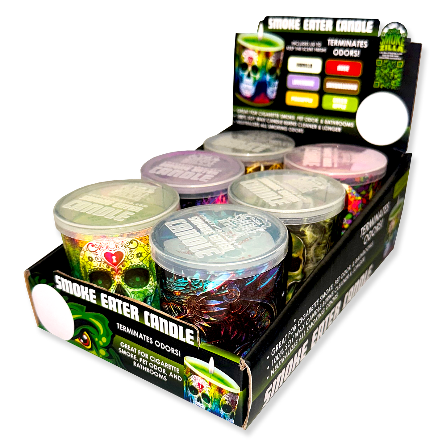 ITEM NUMBER 023777 SMOKE EATER CANDLE MIX G 6 PIECES PER DISPLAY