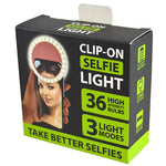 Rechargeable Clip On Selfie Light - 6 Pieces Per Retail Ready Display 22068 GADGET GEAR
