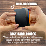Metal RFID Blocking Ultra-Thin Wallet - 6 Pieces Per Retail Ready Display 22282