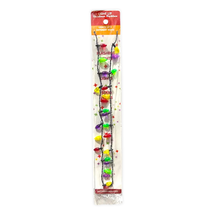 Christmas Necklace with 6 Pegs - 24 Pieces Per Pack 22495 NOVELTY INC WHOLESALE