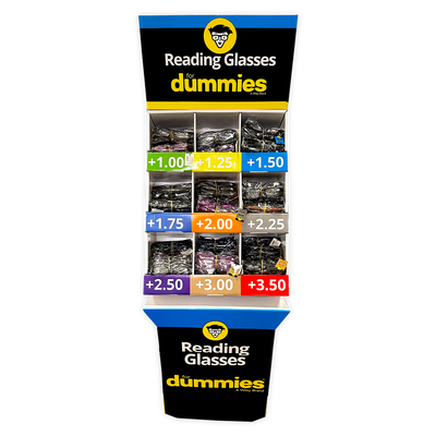 ITEM NUMBER 022513 READING GLASSES ASSORTED STRENGTHS FLOOR DISPLAY 360 PIECES PER DISPLAY