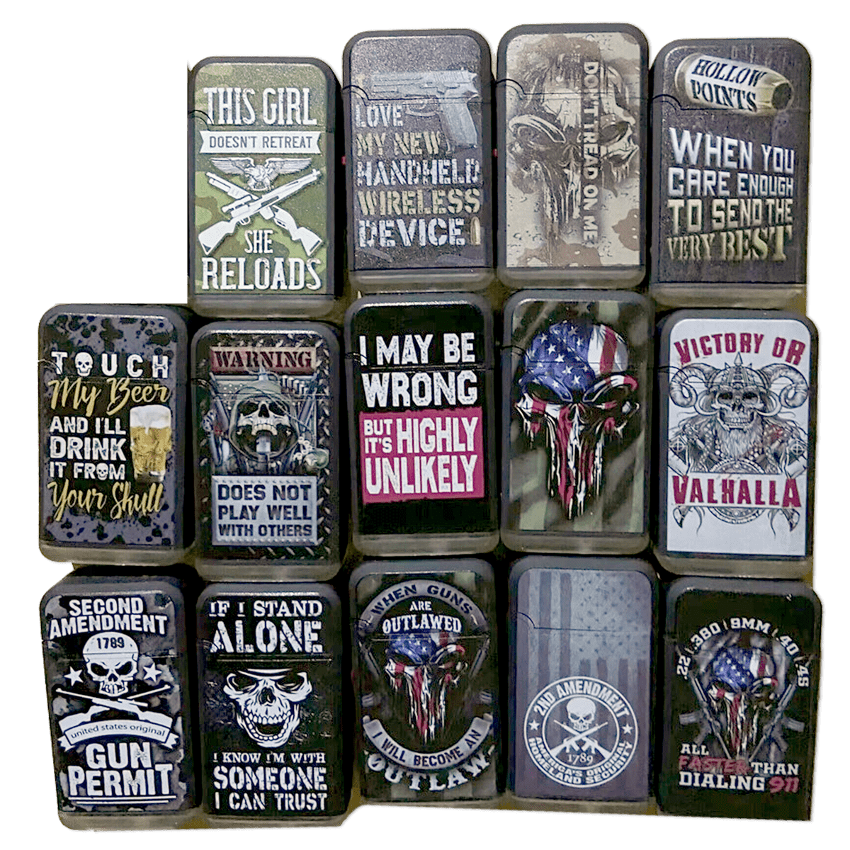 Patriotic Tac Gear Dual Torch Lighter - 15 Pieces Per Retail Ready Display 23644 - NOVELTY INC WHOLESALE