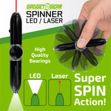 Laser Pointer Fidget Spinner With LED Light - 6 Pieces Per Retail Ready Display 23710