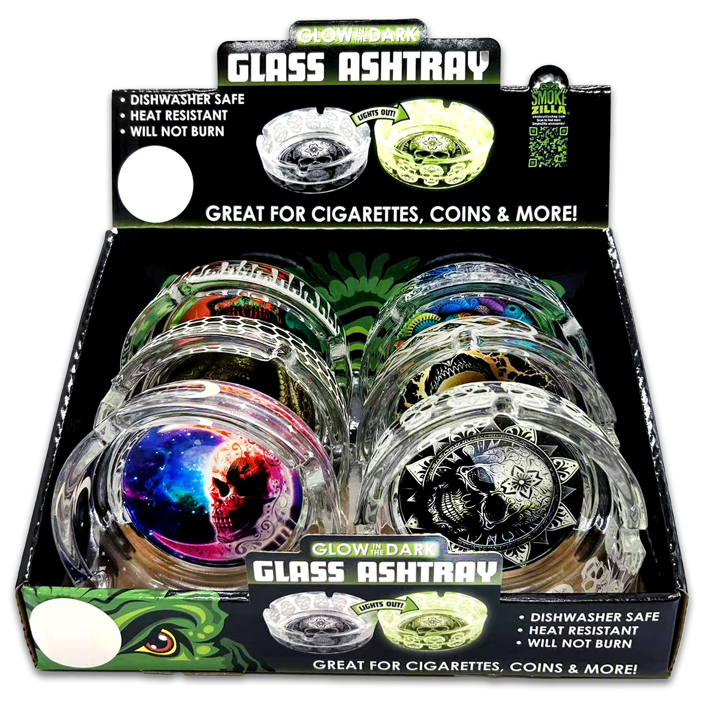 ITEM NUMBER 023719 GID GLASS ASHTRAY 6 PIECES PER DISPLAY