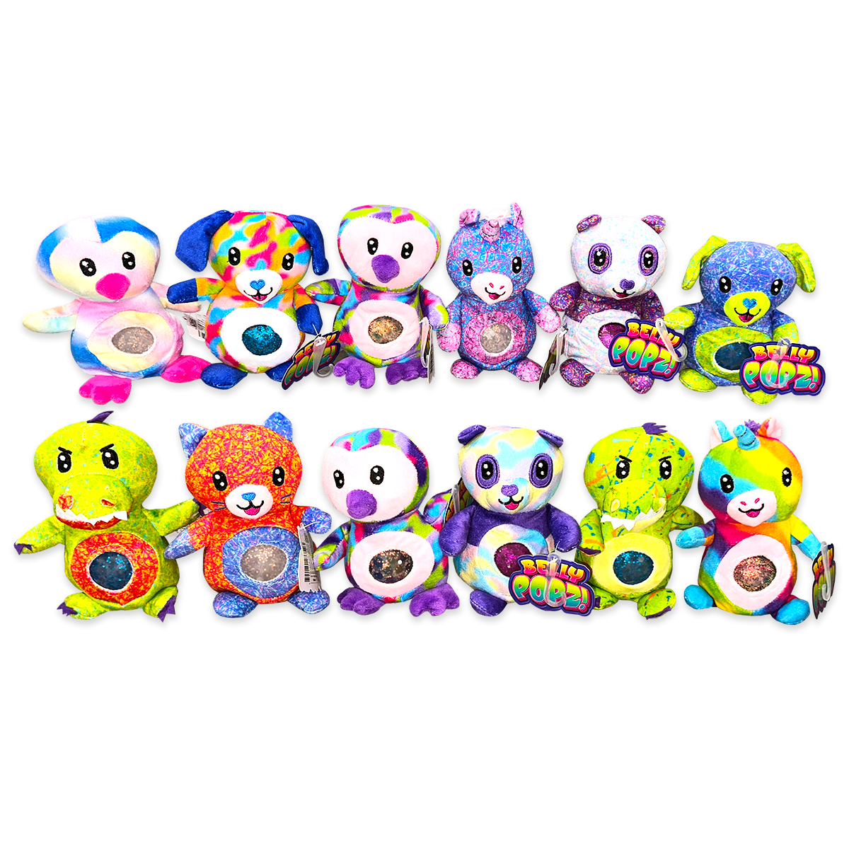 ITEM NUMBER 023752 BELLY POPZ PLUSH TOY 12 PIECES PER DISPLAY