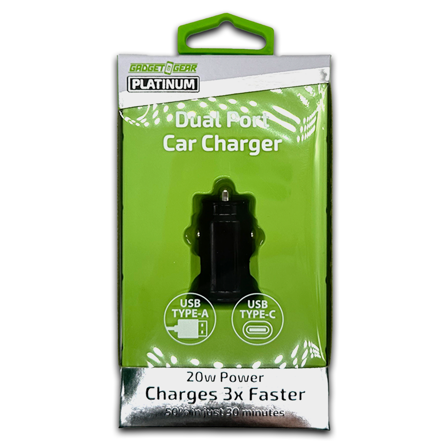 ITEM NUMBER 023760 USB AND USB-C DUAL CAR CHARGER 6 PIECES PER DISPLAY