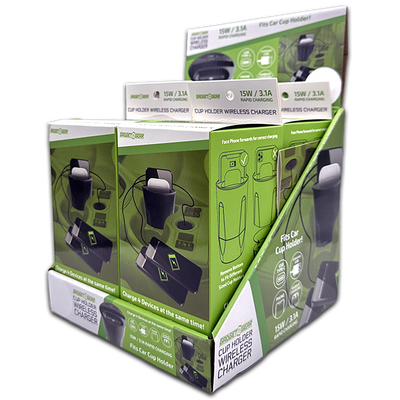 ITEM NUMBER 023765 CUP HOLDER 15W WIRELESS CHARGER 4 PIECES PER DISPLAY