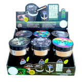 Printed Lid Butt Bucket Ashtray with USB Coil Lighter & LED Light- 6 Per Retail Ready Wholesale Display 23805