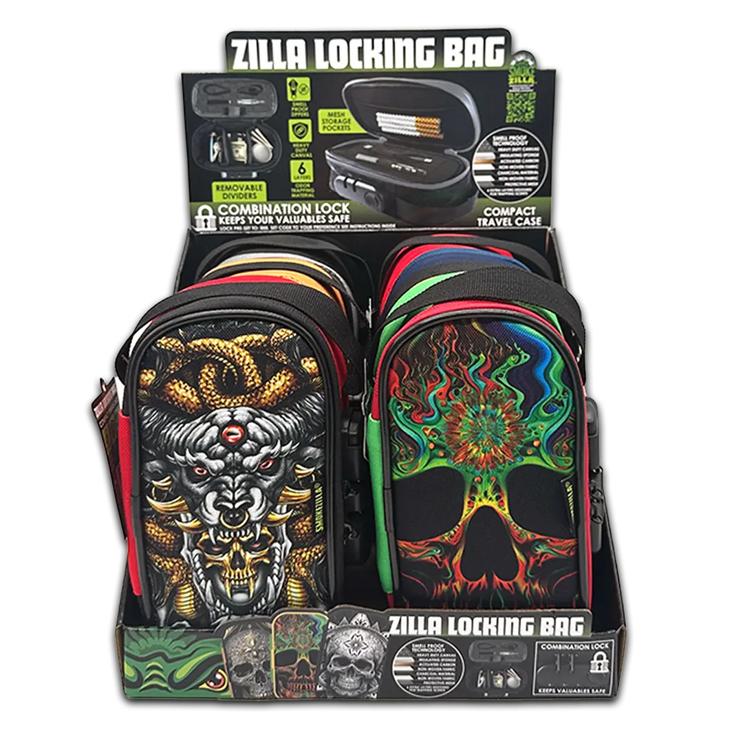 WHOLESALE ZILLA LOCKING BAG 6 PIECES PER DISPLAY 23823 NOVELTY INC