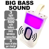Wireless Speaker Transparent with LED Lights - 6 Pieces Per Retail Ready Display 23870