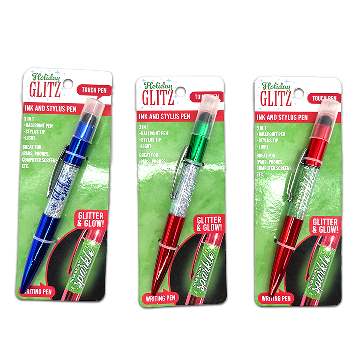 ITEM NUMBER 024071 HOLIDAY GLITTER PEN 6 PIECES PER DISPLAY