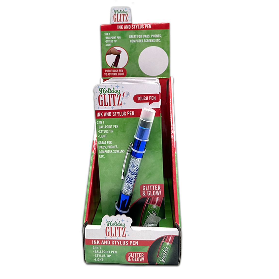 ITEM NUMBER 024071 HOLIDAY GLITTER PEN 6 PIECES PER DISPLAY