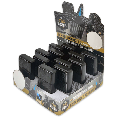 ITEM NUMBER 024105 TAC PLATE TORCH LIGHTER 12 PIECES PER DISPLAY