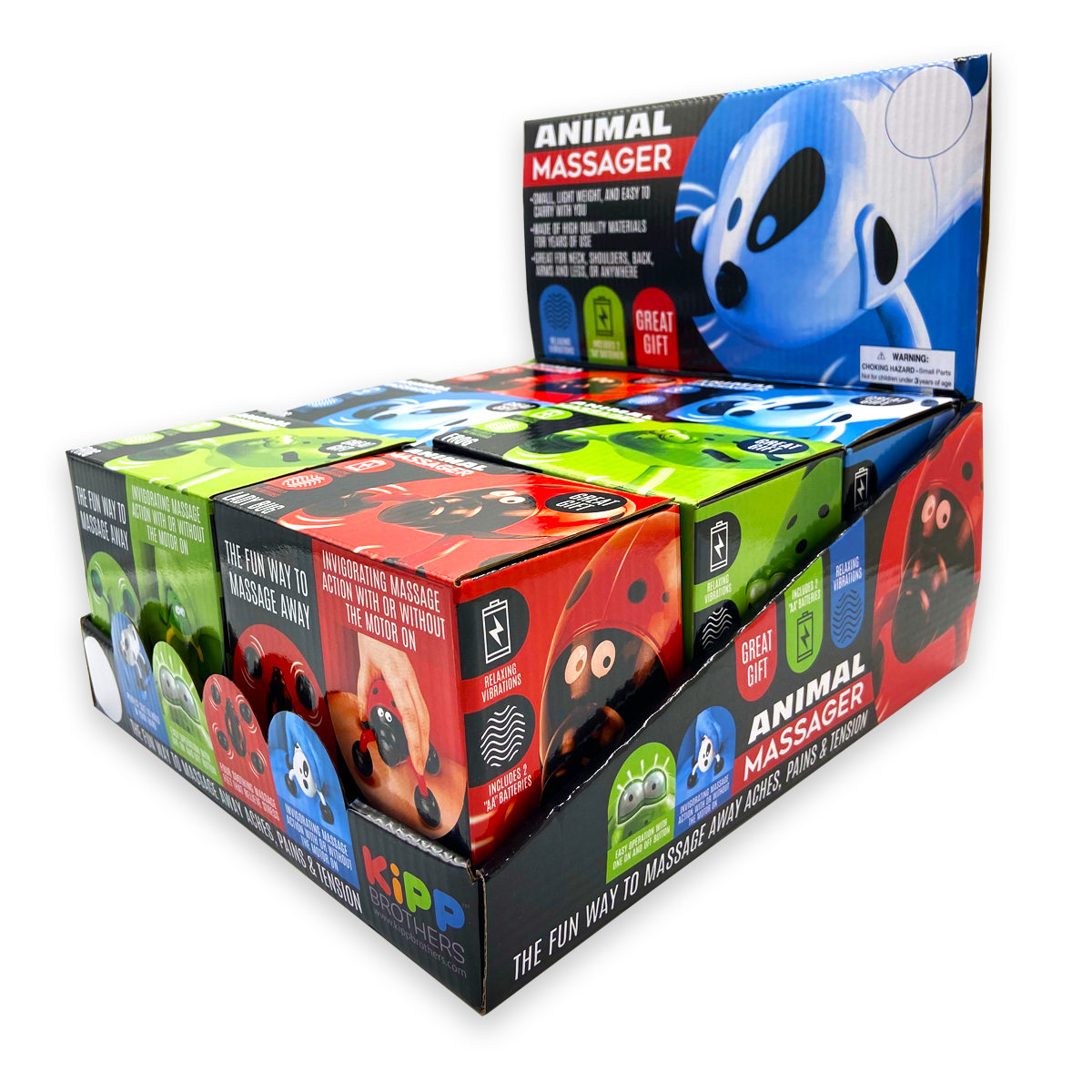 ITEM NUMBER 024124 ANIMAL HAND MASSAGER 6 PIECES PER DISPLAY