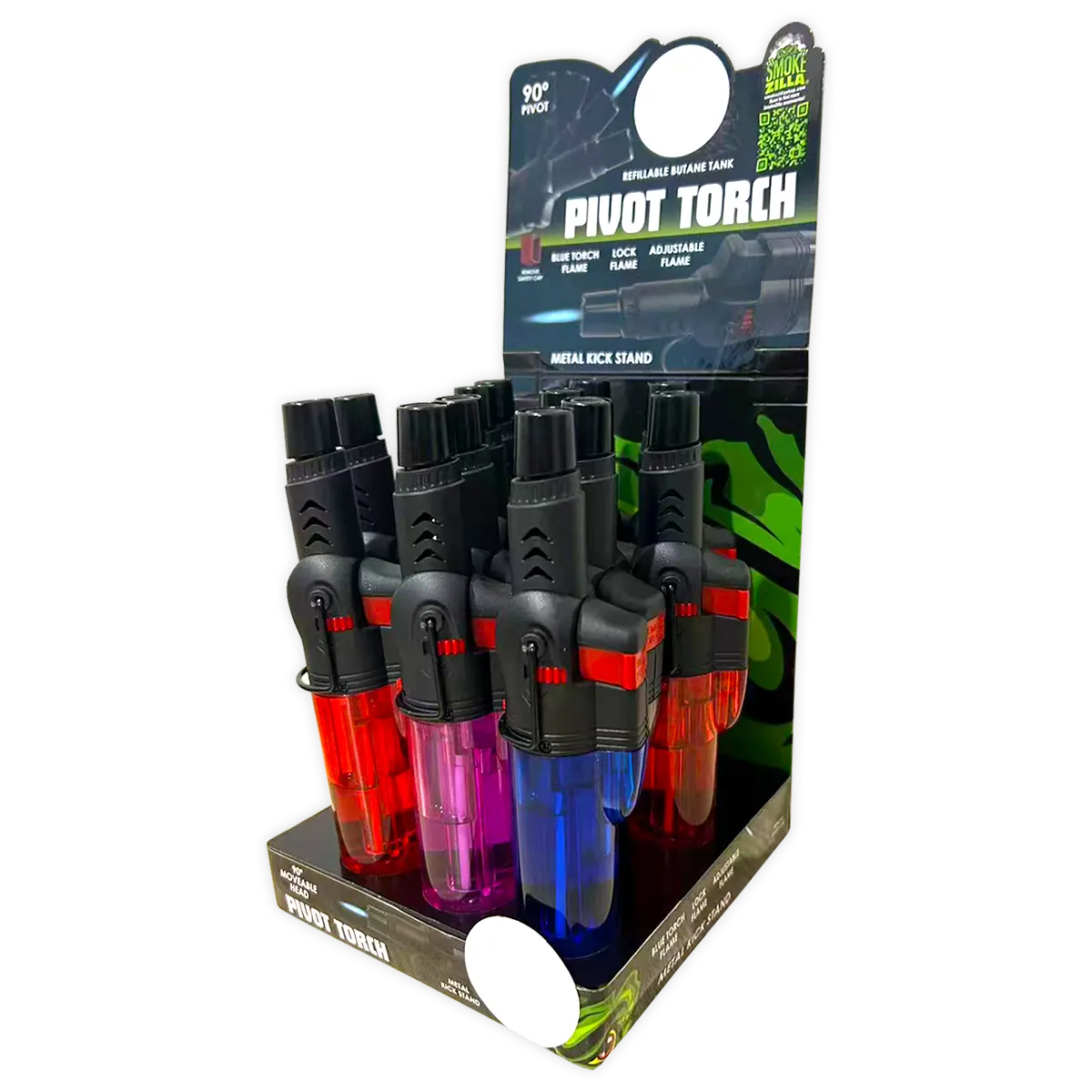 Pivot Head Torch Stick Lighter - 12 Pieces Per Retail Ready Display 24 ...