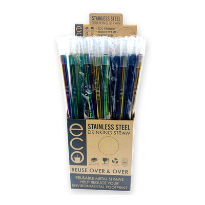 ITEM NUMBER 024353 METAL STRAW 50 PIECES PER DISPLAY