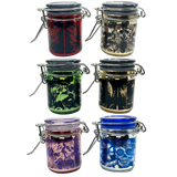 Small Metallic Glass Storage Jar - 6 Pieces Per Retail Ready Display 25060