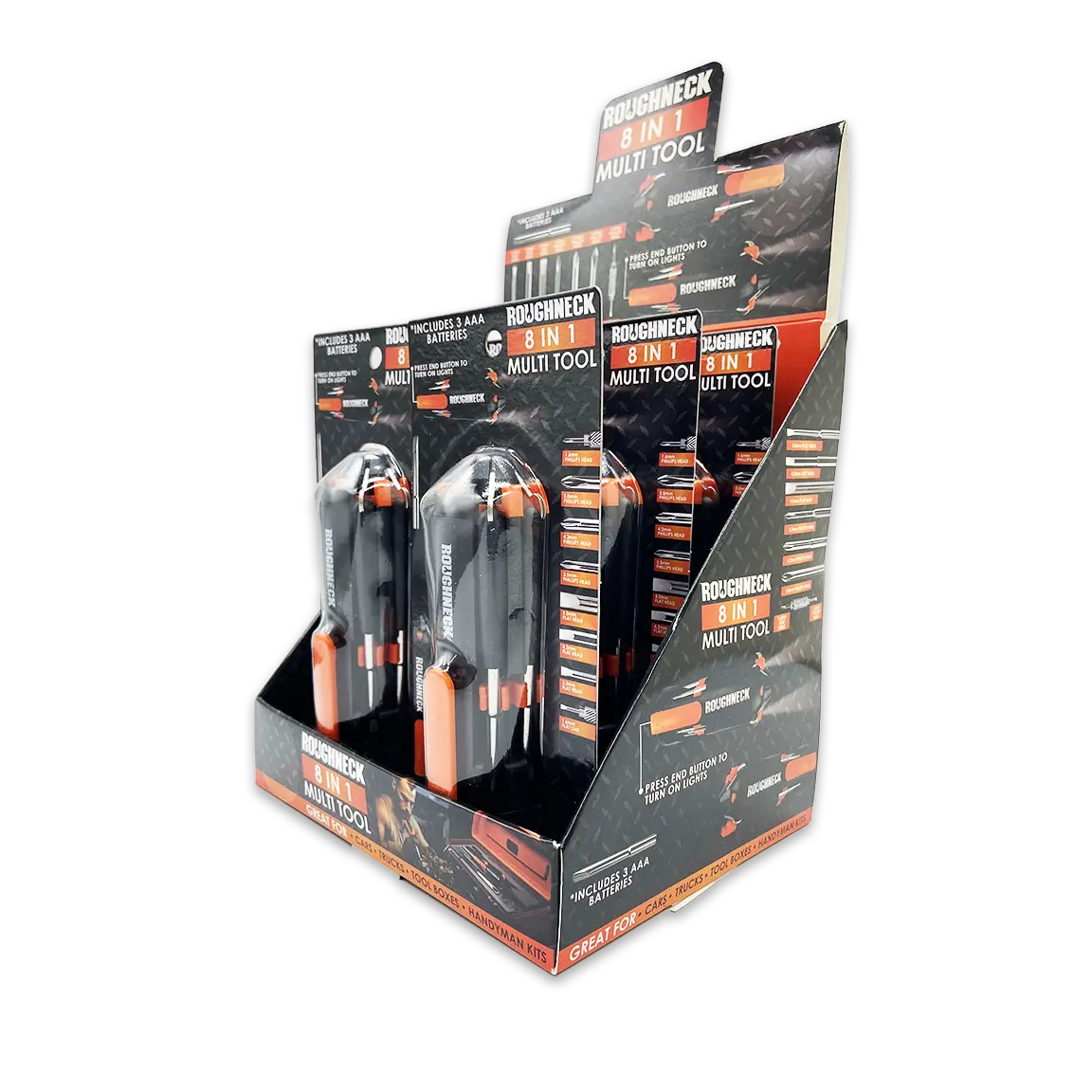 Multi-Tool 8-In-1 with Lights - 6 Pieces Per Retail Ready Display