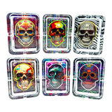 Light-Up Skull Glass Ashtray - 6 Per Retail Ready Display 25121